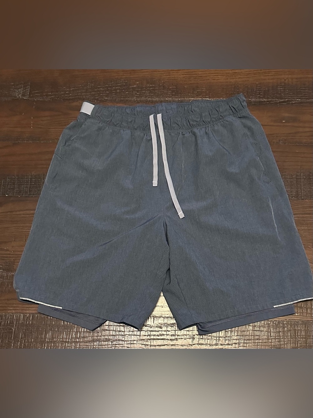 SKORA Quick Dry Athletic Running 2 In 1 Brief And Shorts Blue Size Large Men’s